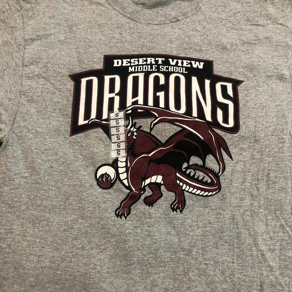 Men's Grey Desert View Middle School Dragons Graphic Tee - Picture 3 of 4